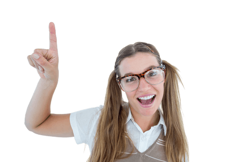 playful hipster pointing upward on transparent background - Download Free Stock Videos Pikwizard.com