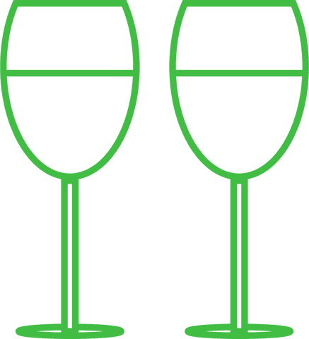 Green Wine Glasses on Transparent Background for Celebrations - Download Free Stock Videos Pikwizard.com