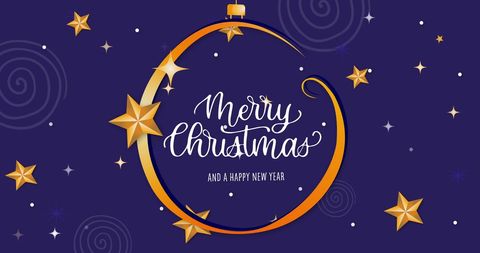 Festive Christmas Greeting with Ornate Stars