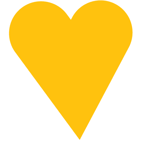 Yellow Heart Shape Transparent Background Vector Art - Download Free Stock Videos Pikwizard.com