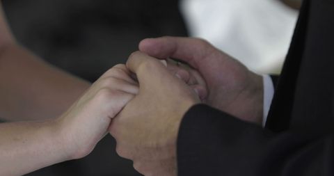 Couple Holding Hands During Wedding Ceremony - Download Free Stock Images Pikwizard.com