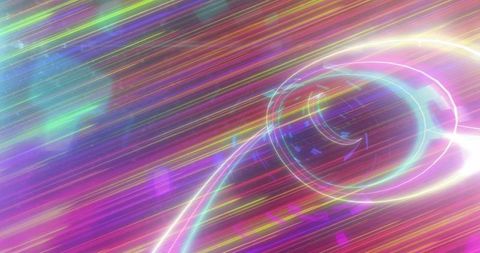 Futuristic pastel neon glows in abstract space