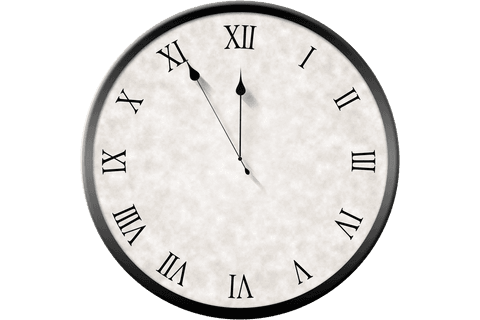 classic wall clock with roman numerals on transparent background - Download Free Stock Videos Pikwizard.com