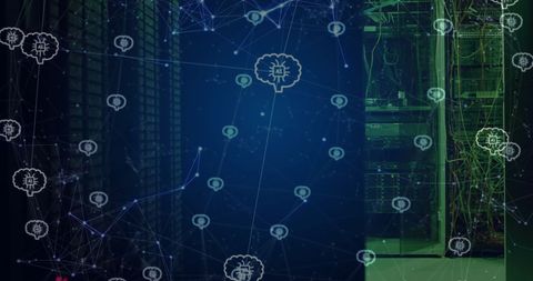 AI Network Integration in Server Room Environment - Download Free Stock Images Pikwizard.com