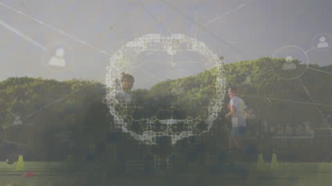 Digital Brain Network Overlay on Female Football Training