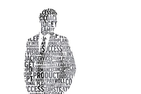 Confident Silhouette of Business Professional on Transparent Background