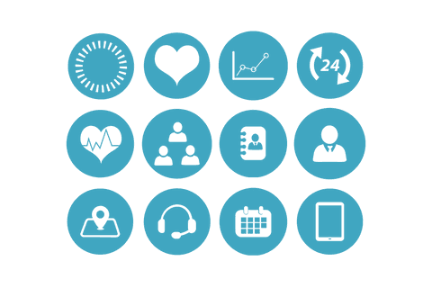 Business and Communication Blue Icons on Transparent Background - Download Free Stock Videos Pikwizard.com