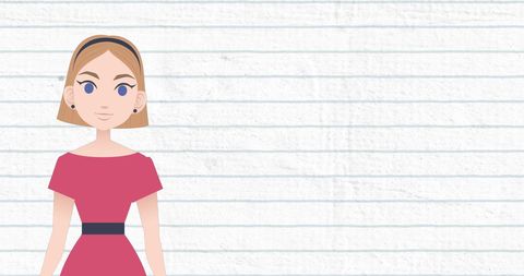Female Character In Pink Dress With Plenty of Copy Space - Download Free Stock Images Pikwizard.com