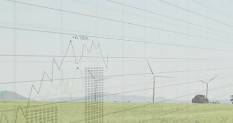 Wind Turbine Energy Trends with Overlaying Growth Data Visualization