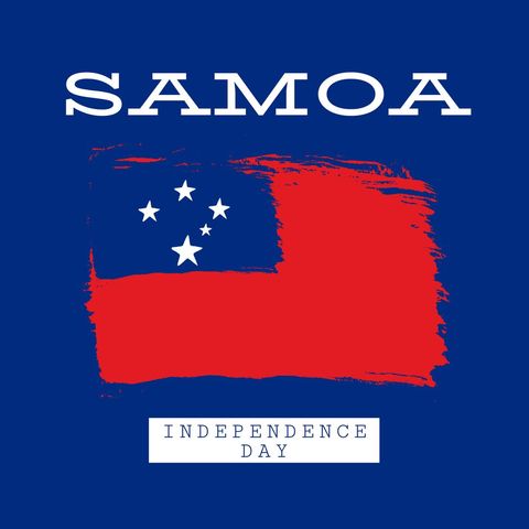 Samoa Independence Day Celebration with Flag Elements - Download Free Stock Templates Pikwizard.com