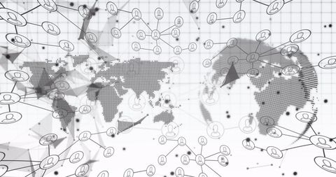 global networking connections with world map overlay - Download Free Stock Images Pikwizard.com