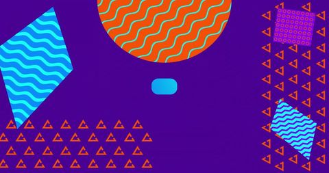 Colorful Abstract Geometric Shapes on Purple Background - Download Free Stock Images Pikwizard.com