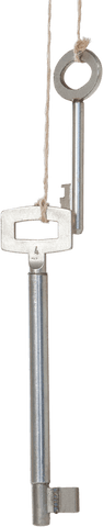 two large metal keys hanging by strings on transparent background - Download Free Stock Videos Pikwizard.com