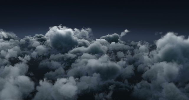 Billowing clouds fill the dark sky, creating a dramatic and moody atmosphere - Download Free Stock Photos Pikwizard.com