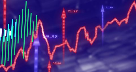 Dynamic Stock Market Data on Digital Interface - Download Free Stock Images Pikwizard.com