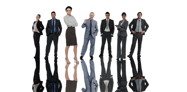 Diverse Business Team Standing on Transparent Background PNG Format - Download Free Stock Videos Pikwizard.com