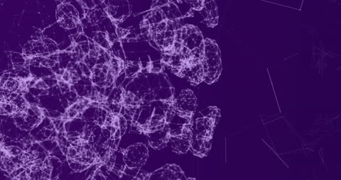 Abstract Network Connections on Purple Background