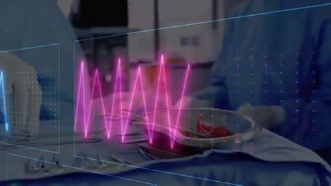 Surgeons with Holographic ECG Overlay in Modern Operating Room