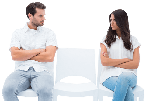 transparent angry couple avoiding eye contact after argument - Download Free Stock Videos Pikwizard.com