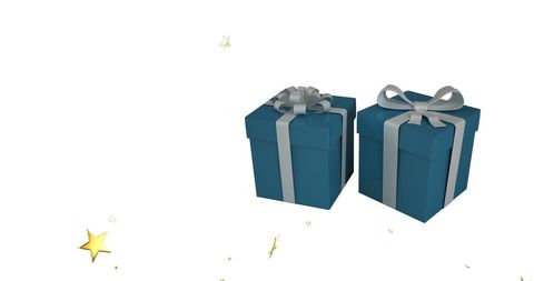 Christmas Presents with Decorative Golden Stars - Download Free Stock Images Pikwizard.com