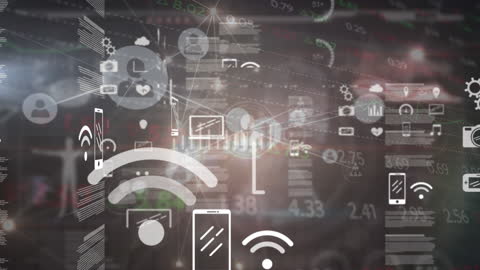 Futuristic Digital Communication and Data Network Concept