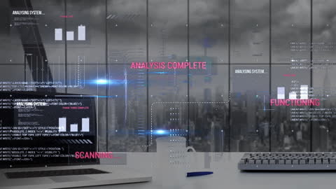 Office Data Processing with Digital Interface Display
