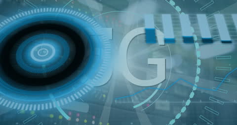 Abstract 5G Digital Technology Network Animation Background