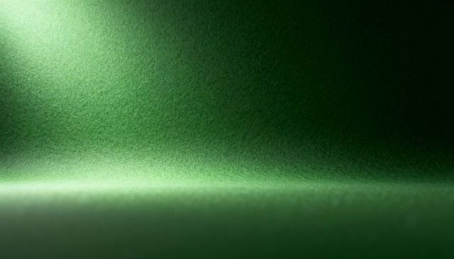 Green Felt Backdrop Curving into Soft Horizon with Directional Light and Texture