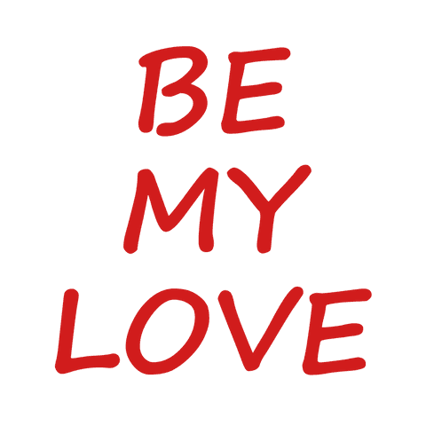 Red Romantic Lettering Be My Love Transparent Background - Download Free Stock Videos Pikwizard.com