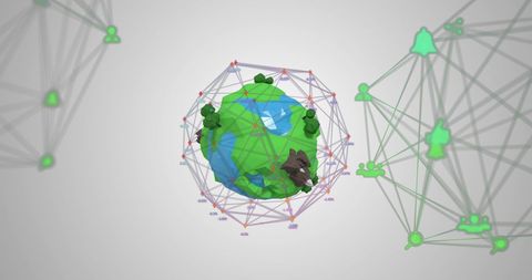 Conceptual Global Network and Environmental Growth - Download Free Stock Images Pikwizard.com