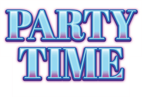 Blue Party Time Text with Transparent Background Celebratory Design - Download Free Stock Videos Pikwizard.com