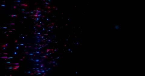 Colorful abstract lights in motion on black background