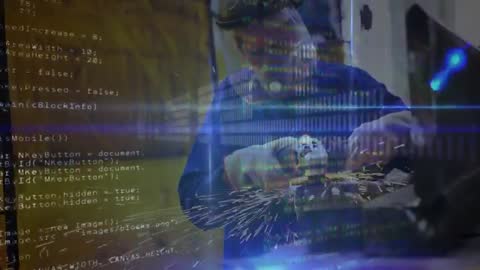 Innovative Metalworking with Data Integration in Industrial Workshop