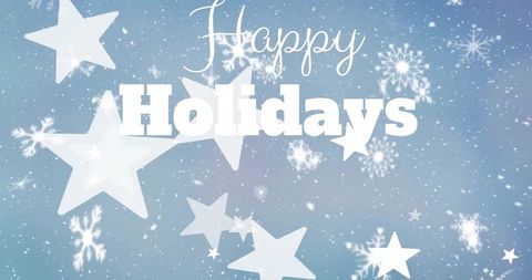 Happy Holidays Festive Stars Winter Celebration