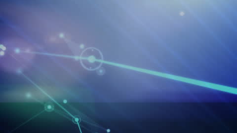 Abstract Network and Data Points on Blue Background