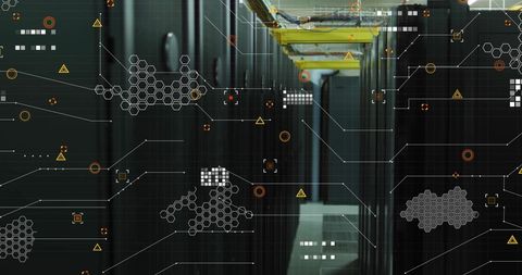 advanced digital interface in server room environment - Download Free Stock Images Pikwizard.com