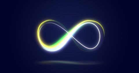 Neon Infinity Symbol on Dark Background Illustrating Endless Concepts - Download Free Stock Images Pikwizard.com