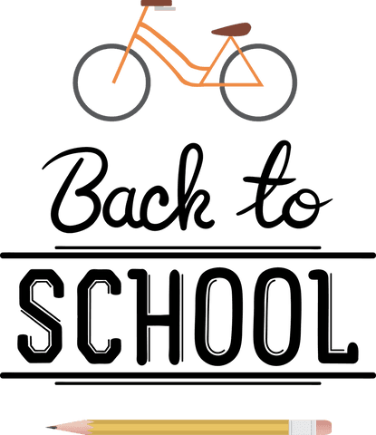 transparent design bicycle back to school pencil graphic - Download Free Stock Videos Pikwizard.com
