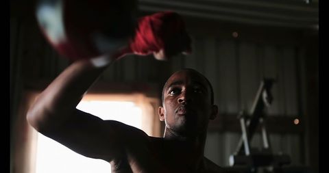 Focused Young Male Boxer Training with Intensity - Download Free Stock Images Pikwizard.com