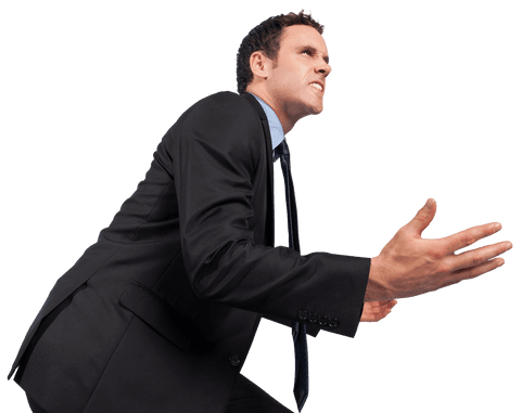transparent businessman in suit gesturing energetically - Download Free Stock Videos Pikwizard.com