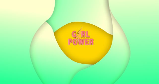 Girl Power Text on Modern Abstract Background Support Equality - Download Free Stock Images Pikwizard.com