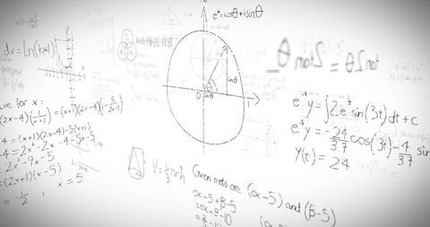 Abstract Mathematical Formulas on Chalkboard Background - Download Free Stock Images Pikwizard.com