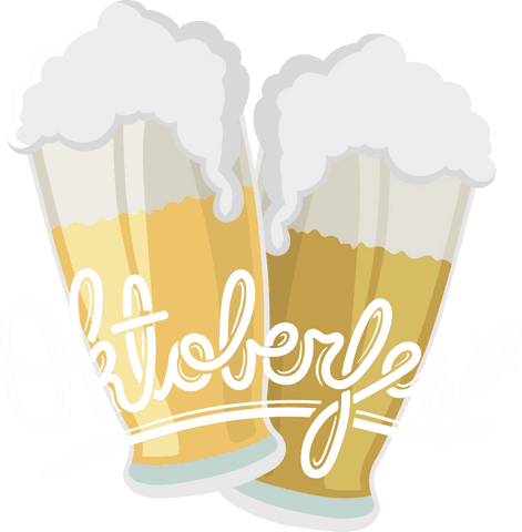 Illustrative Oktoberfest Text with Transparent Background