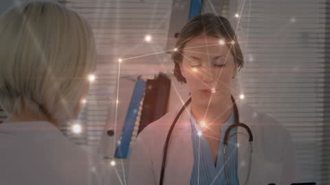 Healthcare Innovation Concept with Networking Overlay