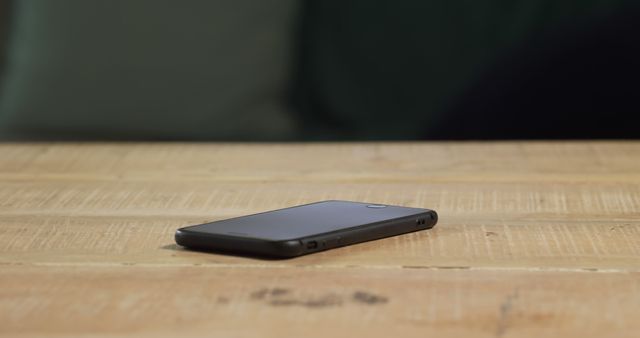 Smartphone on Wooden Table with Copy Space Suggesting Technology - Download Free Stock Images Pikwizard.com