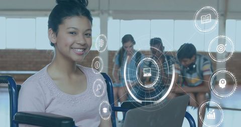 Empowered Student on Wheelchair with Creative Technology Interface