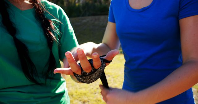 Friends Wrapping Hands Together for Outdoor Exercise - Download Free Stock Images Pikwizard.com