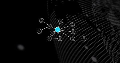Connecting central hub linking user nodes over binary fingerprint matrix