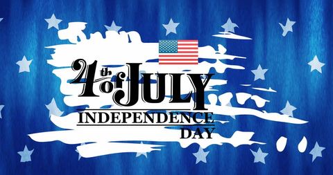 4th of july independence day graphic with american flag