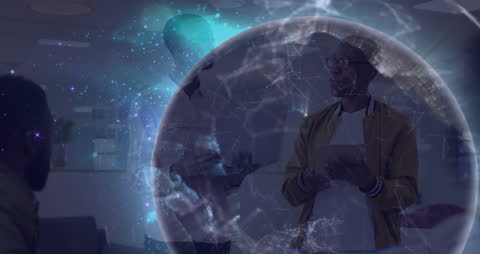 Networking and Global Connections Concept with Digital Interface